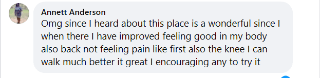 pain relief facebook comment